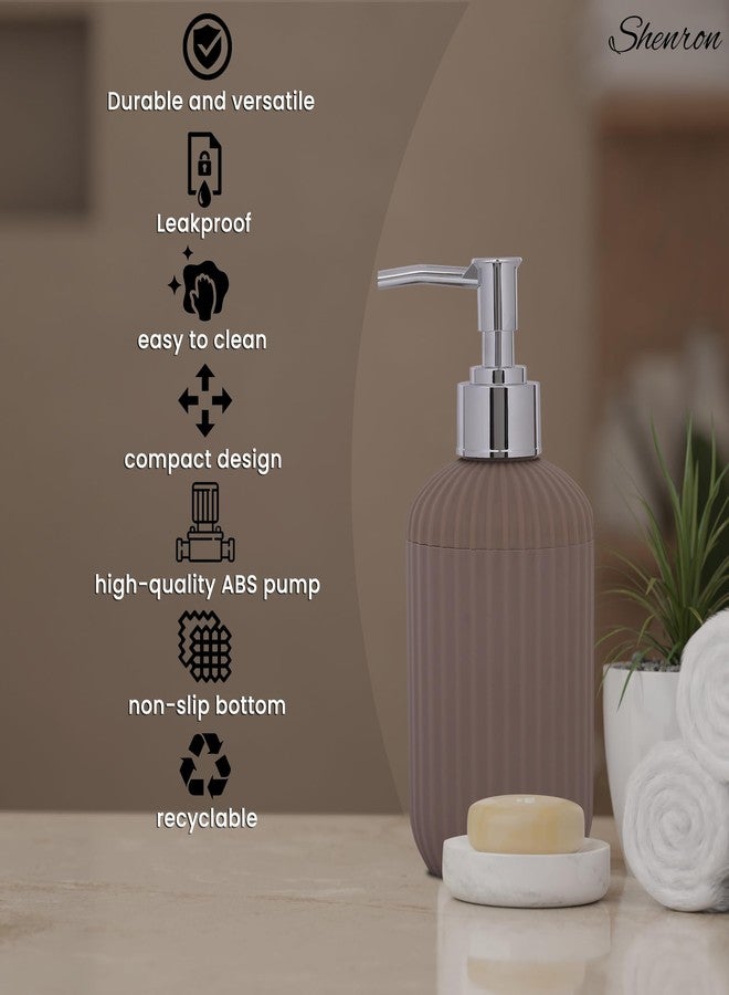 SHENRON Refillable Hand Soap Dispenser 250ml | Unbreakable Liquid Soap/Shampoo/Hand wash/Sanitizer/Lotion Dispenser Plastic Bottle for Kitchen, Wash-Basin and Bathroom -250 ml (Mud) - Image 5